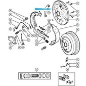 Opěrná deska,zadní pravé bubnové brzdy 5017760AA Jeep Cherokee,Wrangler